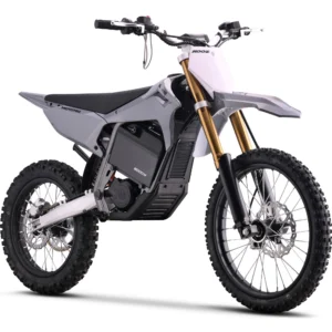 Off-road electric bike with gold forks