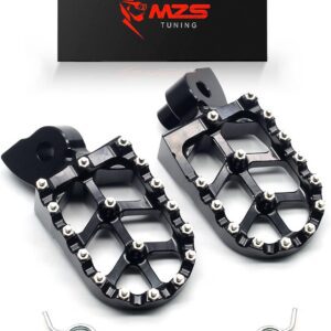 Black wide footpegs with MZS box